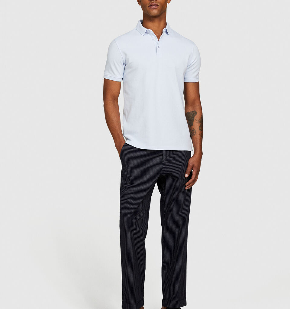 Slim fit polo - men's polos - Light Blue | Sisley image number 1